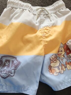 Paw Patrol Yellow and Light Blue Boys Swim Shorts